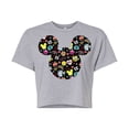 thumbnail image 1 of Mickey & Friends - Mickey And Minnie Doodles - Juniors Cropped Cotton Blend T-Shirt, 1 of 5