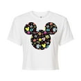 thumbnail image 1 of Mickey & Friends - Mickey And Minnie Doodles - Juniors Cropped Cotton Blend T-Shirt, 1 of 5