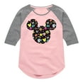 thumbnail image 1 of Mickey & Friends - Mickey And Minnie Doodles - Toddler And Youth Girls Raglan Graphic T-Shirt, 1 of 4