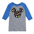 thumbnail image 1 of Mickey & Friends - Mickey And Minnie Doodles - Toddler And Youth Raglan Graphic T-Shirt, 1 of 1