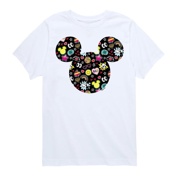 Mickey & Friends - Mickey And Minnie Doodles - Toddler And Youth Short Sleeve Graphic T-Shirt