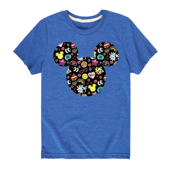 Mickey & Friends - Mickey And Minnie Doodles - Toddler And Youth Short Sleeve Graphic T-Shirt