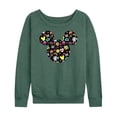 thumbnail image 1 of Mickey & Friends - Mickey And Minnie Doodles - Women's Lightweight French Terry Long Sleeve Shirt, 1 of 5