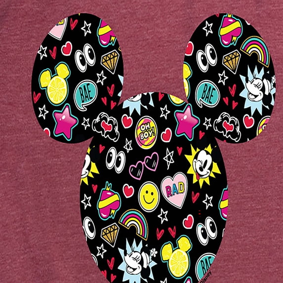 Mickey & Friends - Mickey And Minnie Doodles - Women's Short Sleeve Graphic T-Shirt