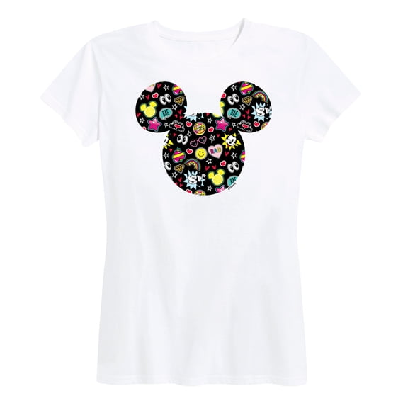 Mickey & Friends - Mickey And Minnie Doodles - Women's Short Sleeve Graphic T-Shirt