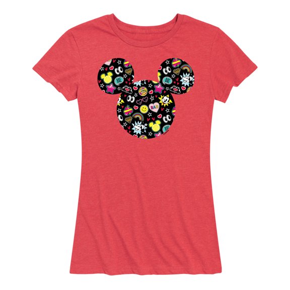 Mickey & Friends - Mickey And Minnie Doodles - Women's Short Sleeve Graphic T-Shirt
