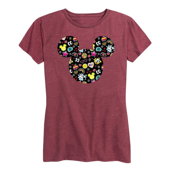 Mickey & Friends - Mickey And Minnie Doodles - Women's Short Sleeve Graphic T-Shirt