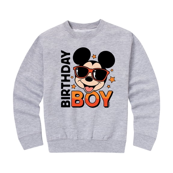 Mickey & Friends - Mickey Birthday Boy - Toddler And Youth Crewneck Fleece Sweatshirt