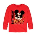 thumbnail image 1 of Mickey & Friends - Mickey Birthday Boy - Youth Long Sleeve Graphic T-Shirt, 1 of 5