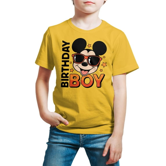 Mickey & Friends - Mickey Birthday Boy - Youth Short Sleeve Graphic T-Shirt