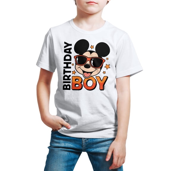 Mickey & Friends - Mickey Birthday Boy - Youth Short Sleeve Graphic T-Shirt