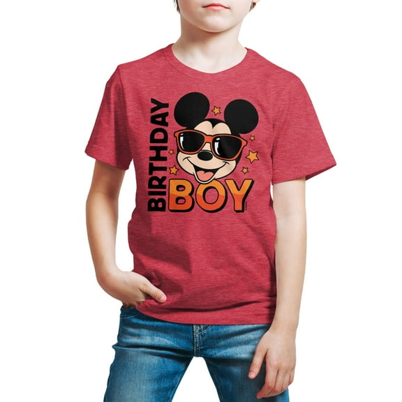 Mickey & Friends - Mickey Birthday Boy - Youth Short Sleeve Graphic T-Shirt
