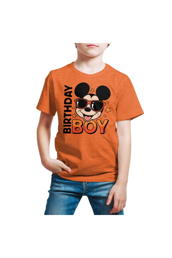 Mickey & Friends - Mickey Birthday Boy - Youth Short Sleeve Graphic T-Shirt