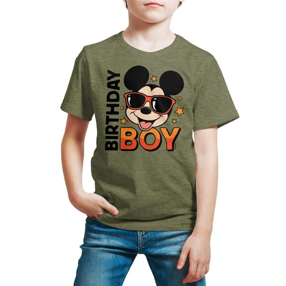 Mickey & Friends - Mickey Birthday Boy - Youth Short Sleeve Graphic T-Shirt