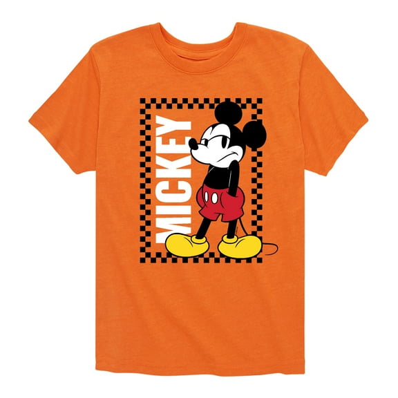 Mickey & Friends - Mickey Checker Frame - Youth Short Sleeve Graphic T-Shirt