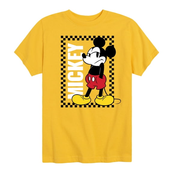 Mickey & Friends - Mickey Checker Frame - Youth Short Sleeve Graphic T-Shirt