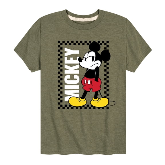 Mickey & Friends - Mickey Checker Frame - Youth Short Sleeve Graphic T-Shirt