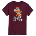 thumbnail image 1 of Mickey & Friends - Mickey Checkered and Rainbow Silhouette - Men's Short Sleeve Graphic T-Shirt, 1 of 5