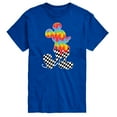 thumbnail image 1 of Mickey & Friends - Mickey Checkered and Rainbow Silhouette - Men's Short Sleeve Graphic T-Shirt, 1 of 5