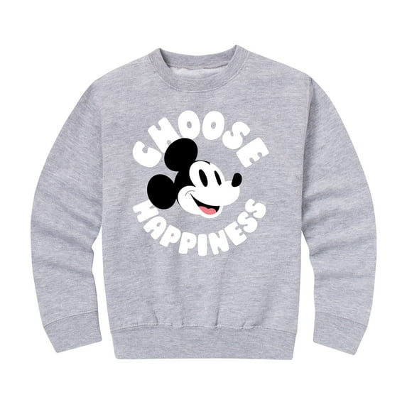 Mickey & Friends - Mickey Choose Happiness - Toddler And Youth Crewneck Fleece Sweatshirt