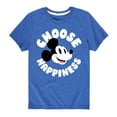 thumbnail image 1 of Mickey & Friends - Mickey Choose Happiness - Toddler And Youth Short Sleeve Graphic T-Shirt, 1 of 5