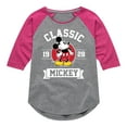 thumbnail image 1 of Mickey & Friends - Mickey Classic 1928 - Toddler And Youth Girls Raglan Graphic T-Shirt, 1 of 5