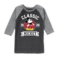 thumbnail image 1 of Mickey & Friends - Mickey Classic 1928 - Toddler And Youth Raglan Graphic T-Shirt, 1 of 1