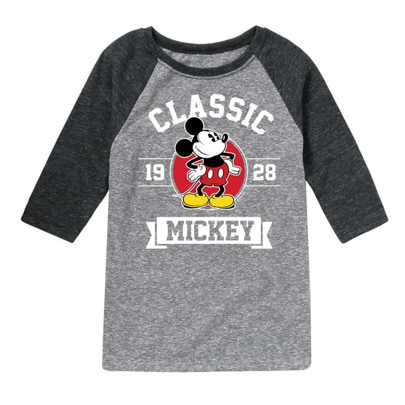 Mickey & Friends - Mickey Classic 1928 - Toddler And Youth Raglan Graphic T-Shirt