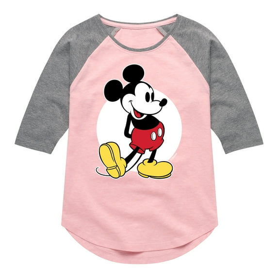 Mickey & Friends - Mickey Classic - Toddler And Youth Girls Raglan Graphic T-Shirt