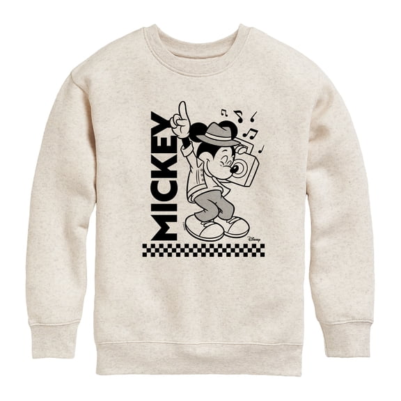 Disney - Mickey & Friends - Mickey Enjoys Music on Boombox - Toddler And Youth Long Sleeve Graphic T-Shirt