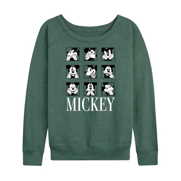 Mickey & Friends - Mickey Expression Boxes - Women's Lightweight French Terry Long Sleeve Shirt