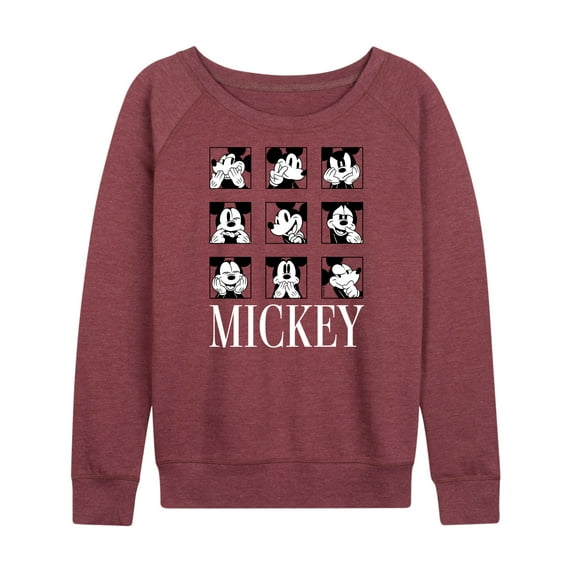 Mickey & Friends - Mickey Expression Boxes - Women's Lightweight French Terry Long Sleeve Shirt
