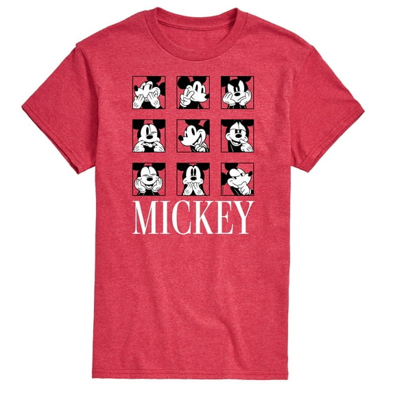Mickey & Friends - Mickey Expression Grid - Men's Short Sleeve Graphic T-Shirt