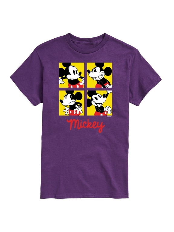 - Mickey Face Animation Men's Short Sleeve Graphic T-Shirt