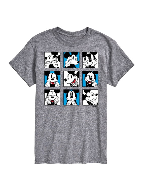 - Mickey Faces Men's Short Sleeve Graphic T-Shirt