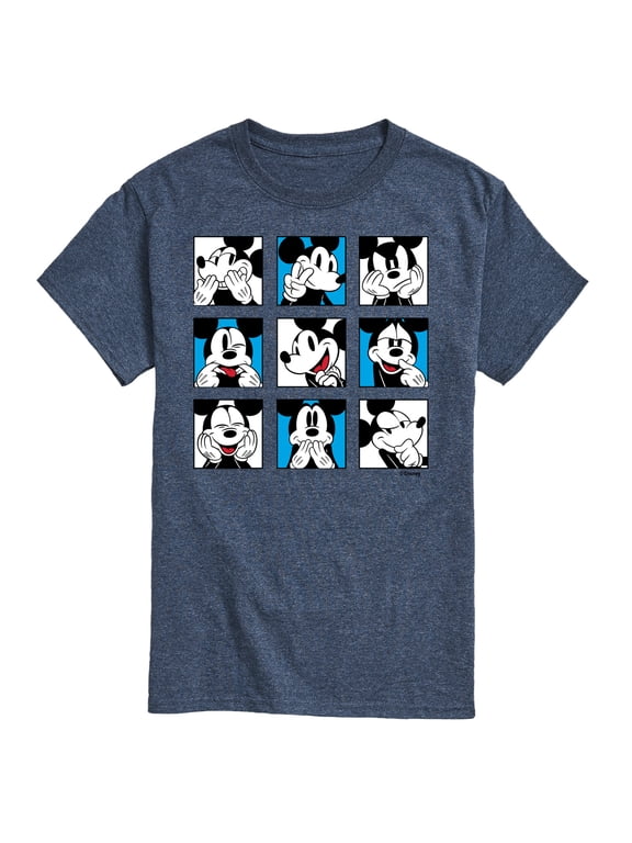 - Mickey Faces Men's Short Sleeve Graphic T-Shirt