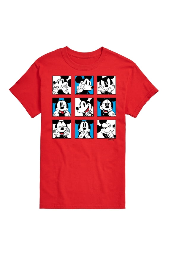 Mickey & Friends - Mickey Faces - Men's Short Sleeve Graphic T-Shirt