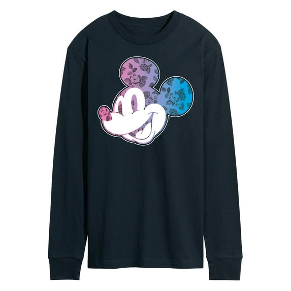 Mickey & Friends - Mickey Floral Design - Men's Long Sleeve T-Shirt
