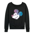 thumbnail image 1 of Mickey & Friends - Mickey Floral Gradient Fill - Women's Lightweight French Terry Long Sleeve Shirt, 1 of 5
