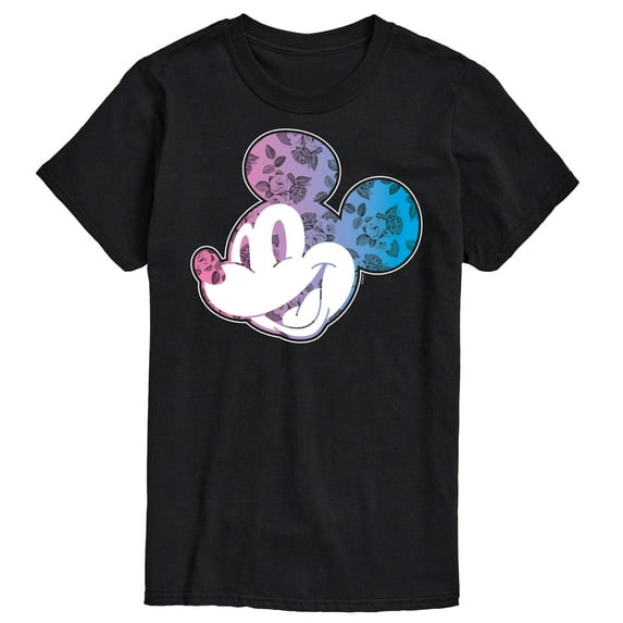 Mickey & Friends - Mickey Floral Logo - Men's Short Sleeve Graphic T-Shirt