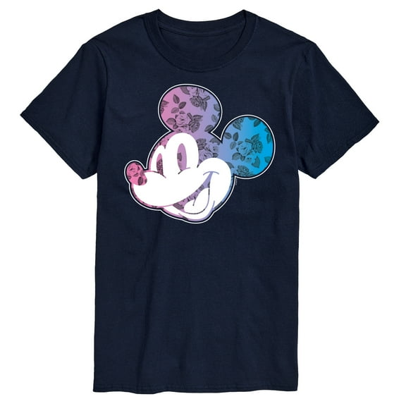 Mickey & Friends - Mickey Floral Logo - Men's Short Sleeve Graphic T-Shirt