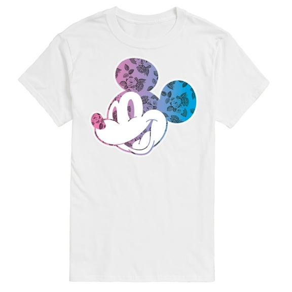 Mickey & Friends - Mickey Floral Logo - Men's Short Sleeve Graphic T-Shirt