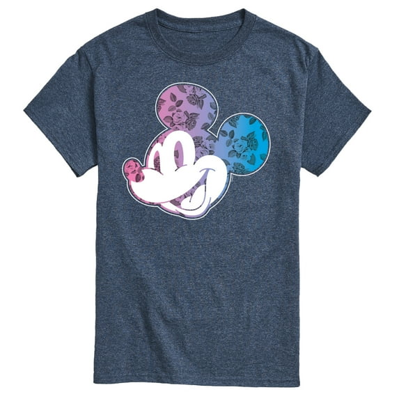 Mickey & Friends - Mickey Floral Logo - Men's Short Sleeve Graphic T-Shirt