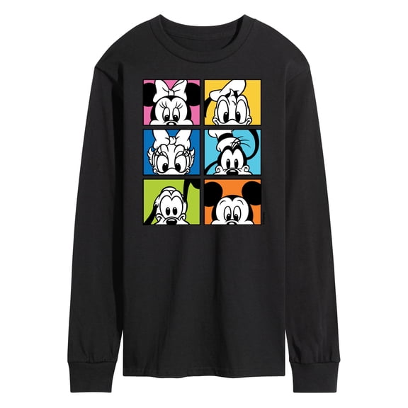 Mickey & Friends - Mickey Friend Grid - Men's Long Sleeve T-Shirt