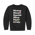 thumbnail image 1 of Mickey & Friends - Mickey Friends Character List - Toddler And Youth Crewneck Fleece Sweatshirt, 1 of 5