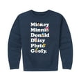 thumbnail image 1 of Mickey & Friends - Mickey Friends Character List - Toddler And Youth Crewneck Fleece Sweatshirt, 1 of 5