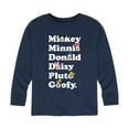 thumbnail image 1 of Mickey & Friends - Mickey Friends Character List - Toddler And Youth Long Sleeve Graphic T-Shirt, 1 of 5