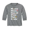 thumbnail image 1 of Mickey & Friends - Mickey Friends Character List - Toddler And Youth Long Sleeve Graphic T-Shirt, 1 of 5