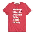 thumbnail image 1 of Mickey & Friends - Mickey Friends Character List - Toddler And Youth Short Sleeve Graphic T-Shirt, 1 of 5