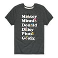 thumbnail image 1 of Mickey & Friends - Mickey Friends Character List - Toddler And Youth Short Sleeve Graphic T-Shirt, 1 of 5